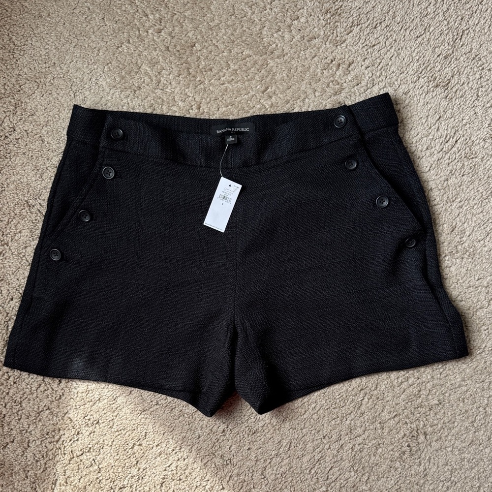 Banana Republic Black Tweed Shorts 8